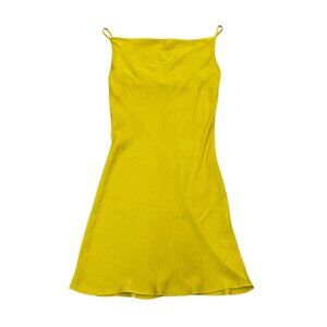 Vintage Y2K Forever 21 Yellow Slip Dress Spaghetti Strap Mini